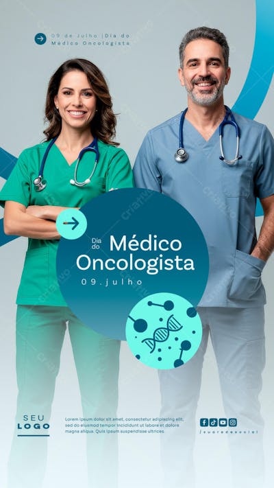 Dia do Médico Oncologista 09 de julho social media post story editável (1)