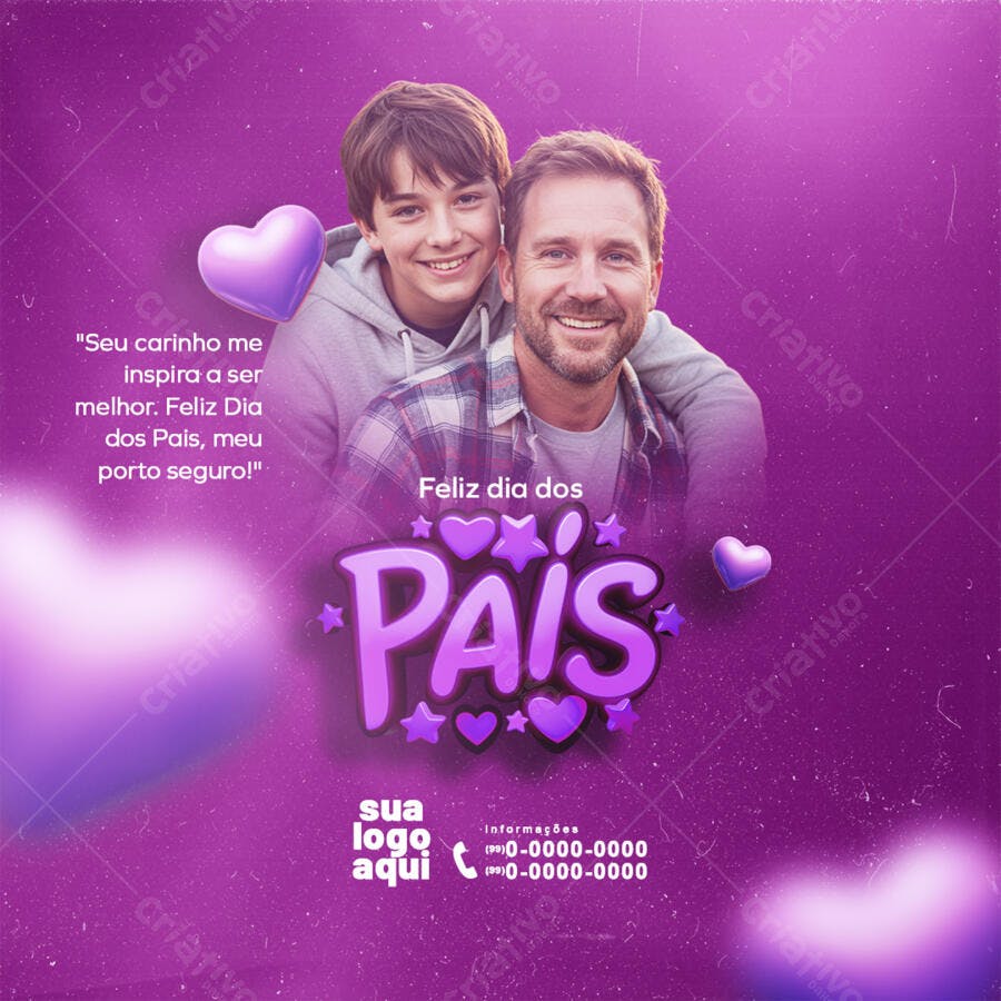Postagem Dia dos Pais PSD Editável