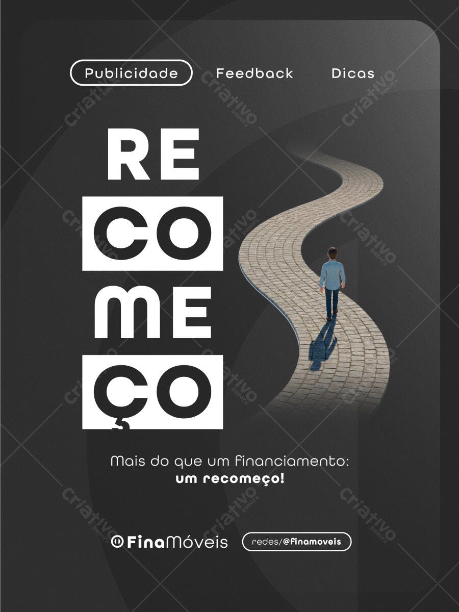 Flyer para Recomeço Financeiro PSD Editável