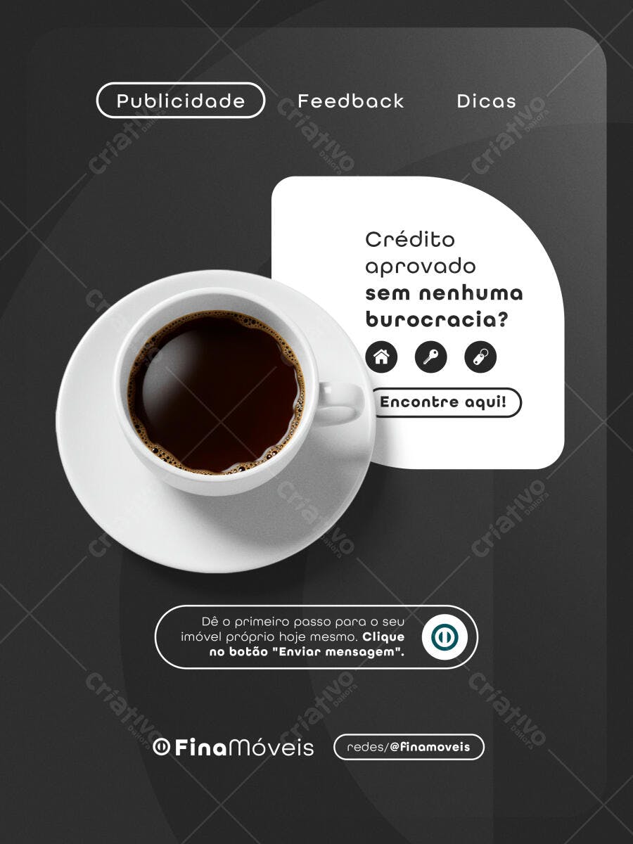 Post para Redes Sociais Imóveis PSD Editável