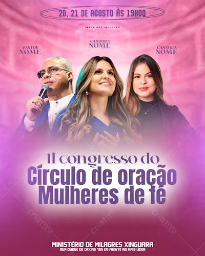 congresso do círculo de oração Mulheres de fé