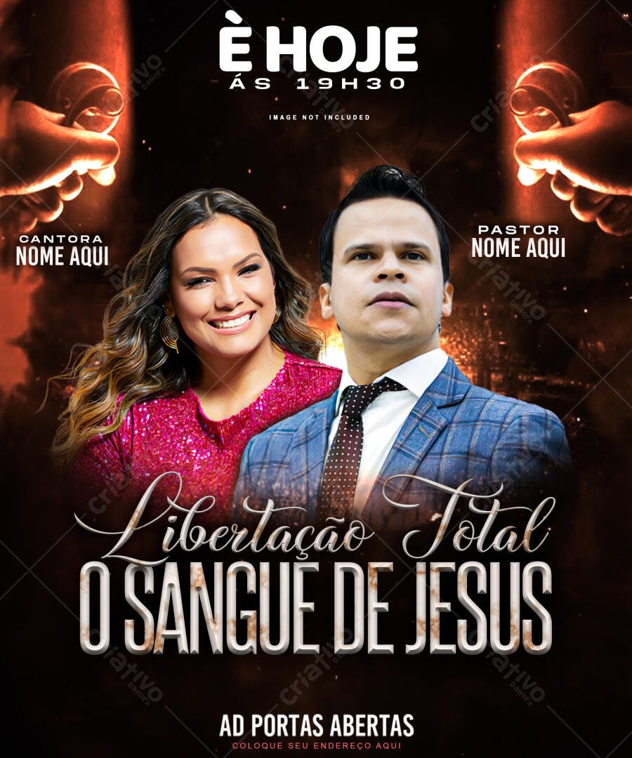 Flyer Evento Gospel PSD Editável