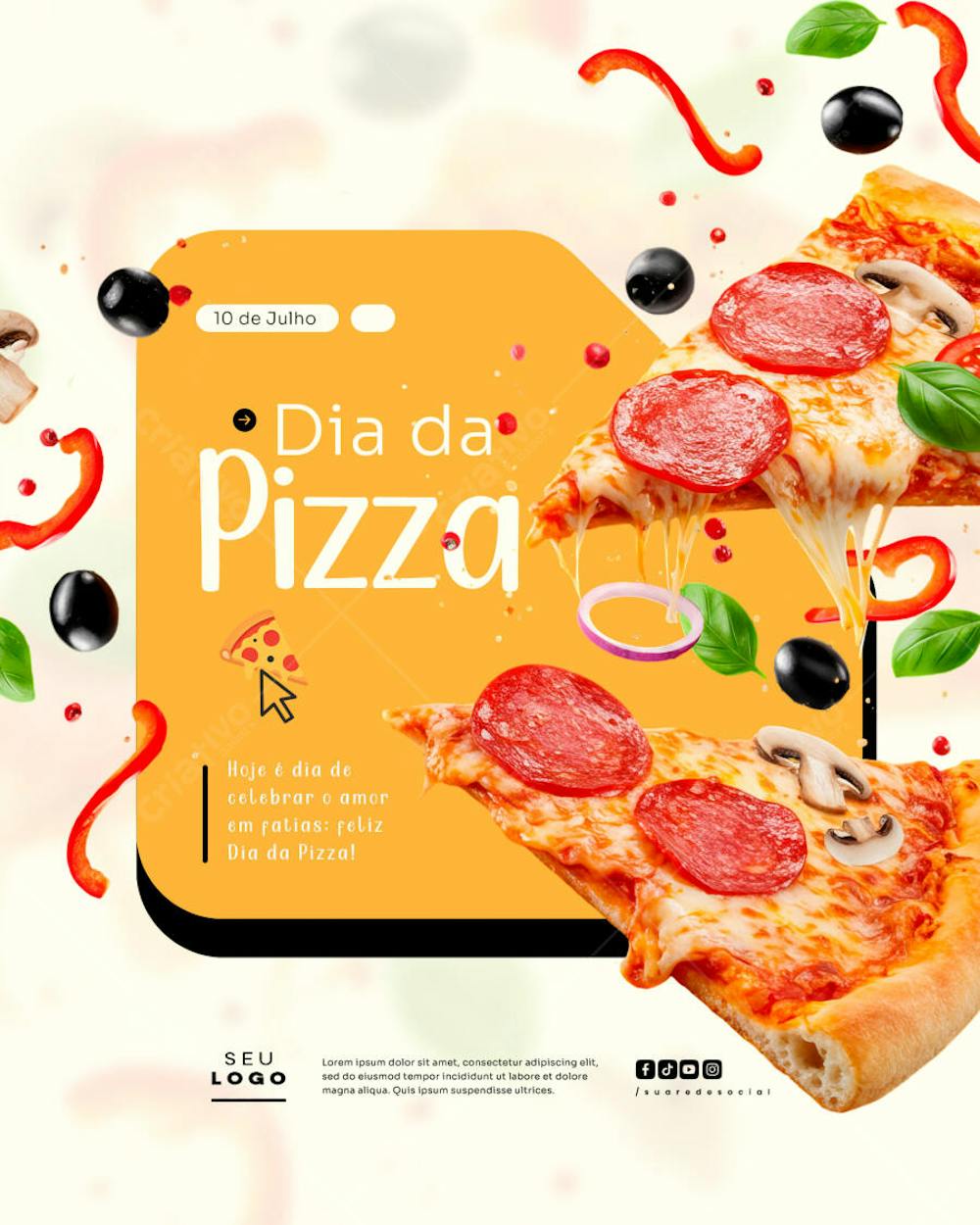 Dia da Pizza 10 de Julho Social media psd editável feed (3)