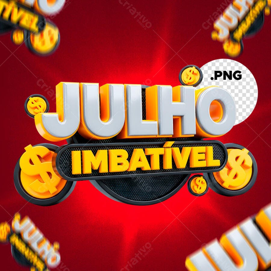 Banner Julho Imbatível PNG com fundo transparente