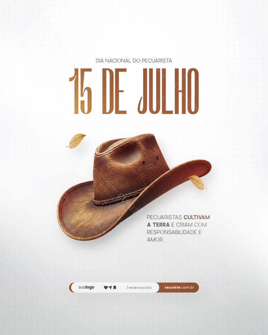 Post para o Dia do Pecuarista PSD Editável