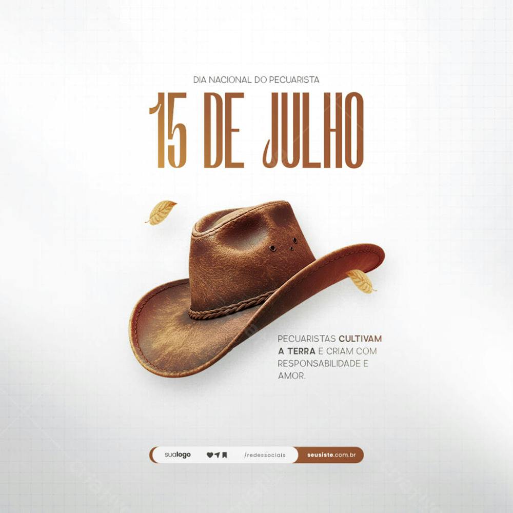 15 de Julho - Dia Nacional do Pecuarista - Flyer Social Media PSD Editável (14)