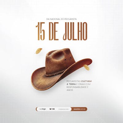15 de Julho - Dia Nacional do Pecuarista - Flyer Social Media PSD Editável (14)