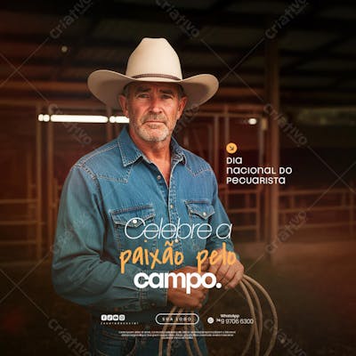 15 de Julho - Dia Nacional do Pecuarista - Flyer Social Media PSD Editável (16)