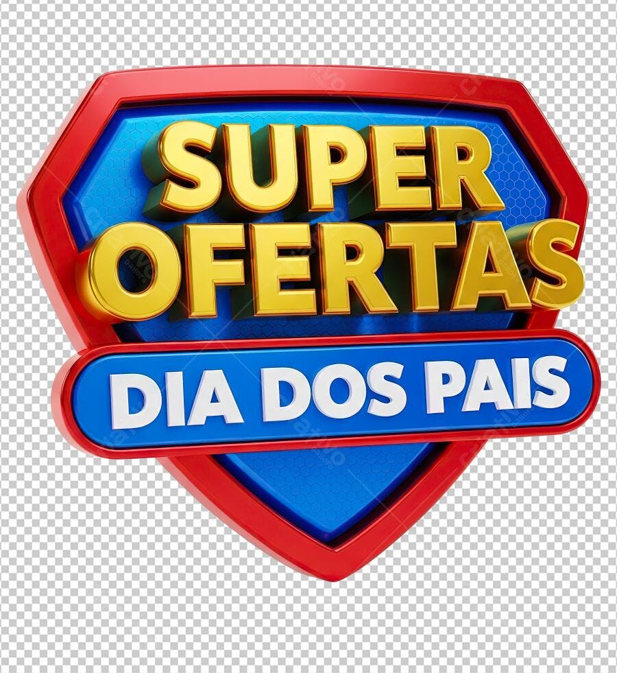 Banner Dia dos Pais Super Ofertas PNG com fundo transparente