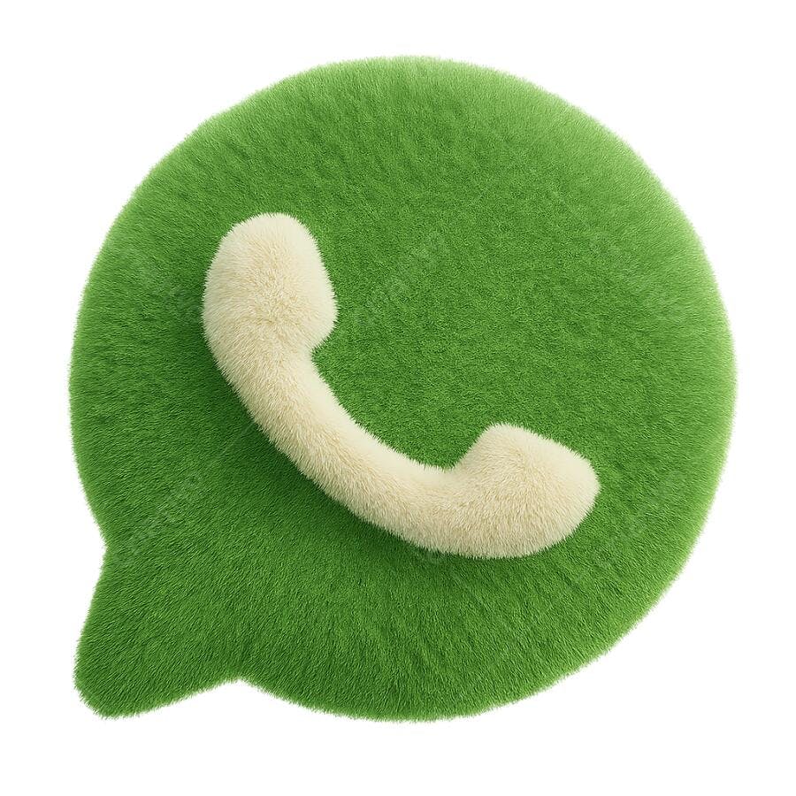 Logo WhatsApp estilo gramado PNG com fundo transparente