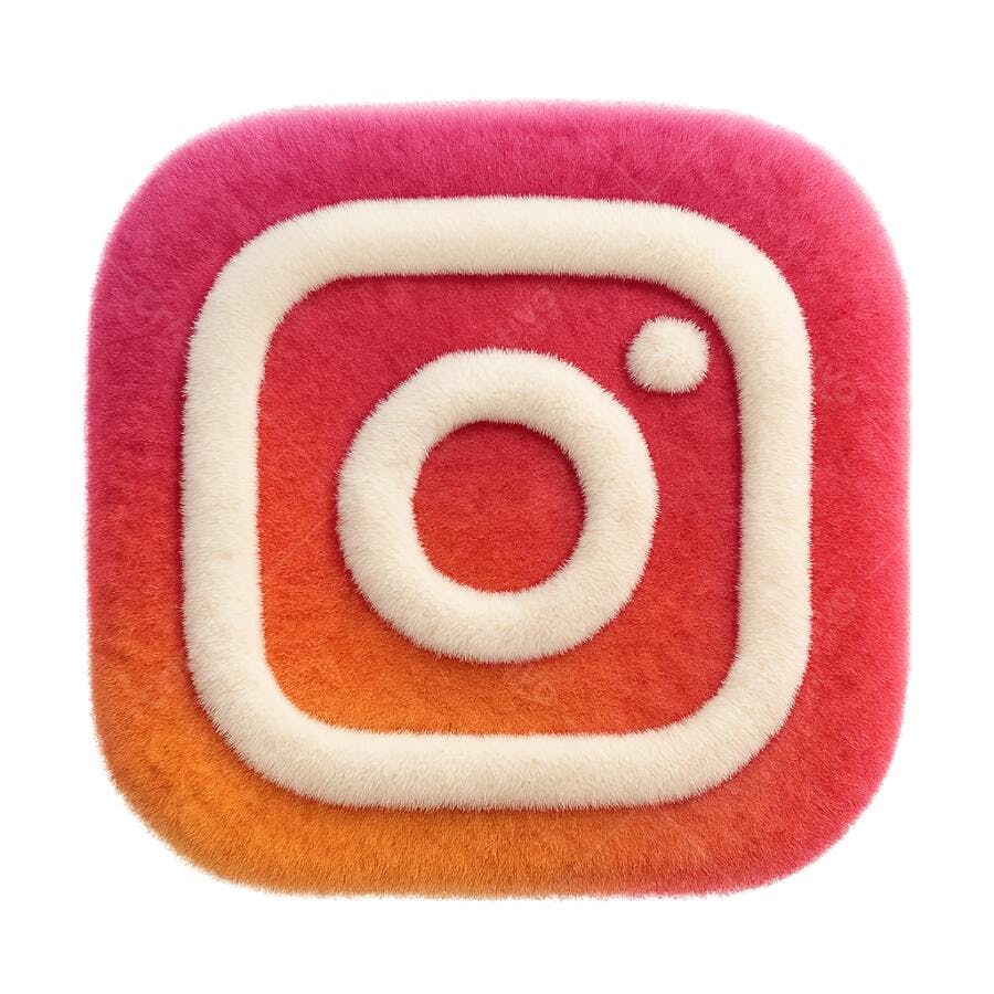 Logo Instagram Pelúcia PNG com fundo transparente