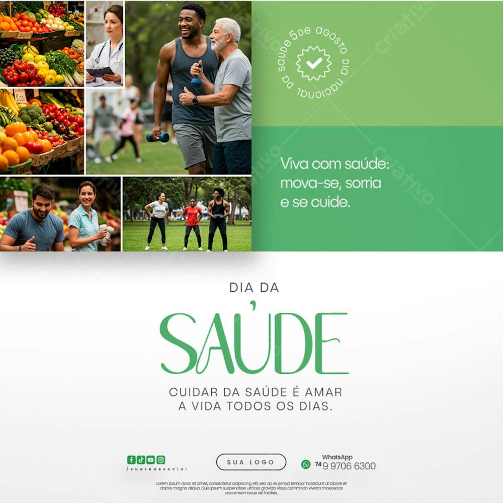 Dia nacional da saúde Flyer Social Media PSD Editável (2)