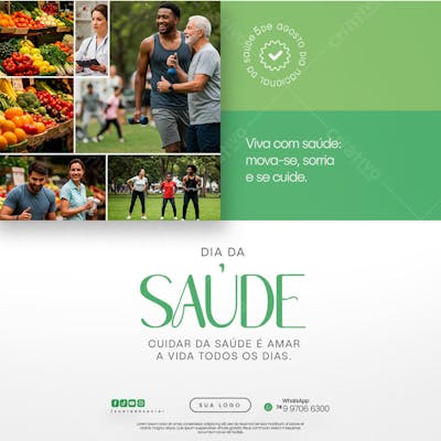 Dia nacional da saúde Flyer Social Media PSD Editável (2)