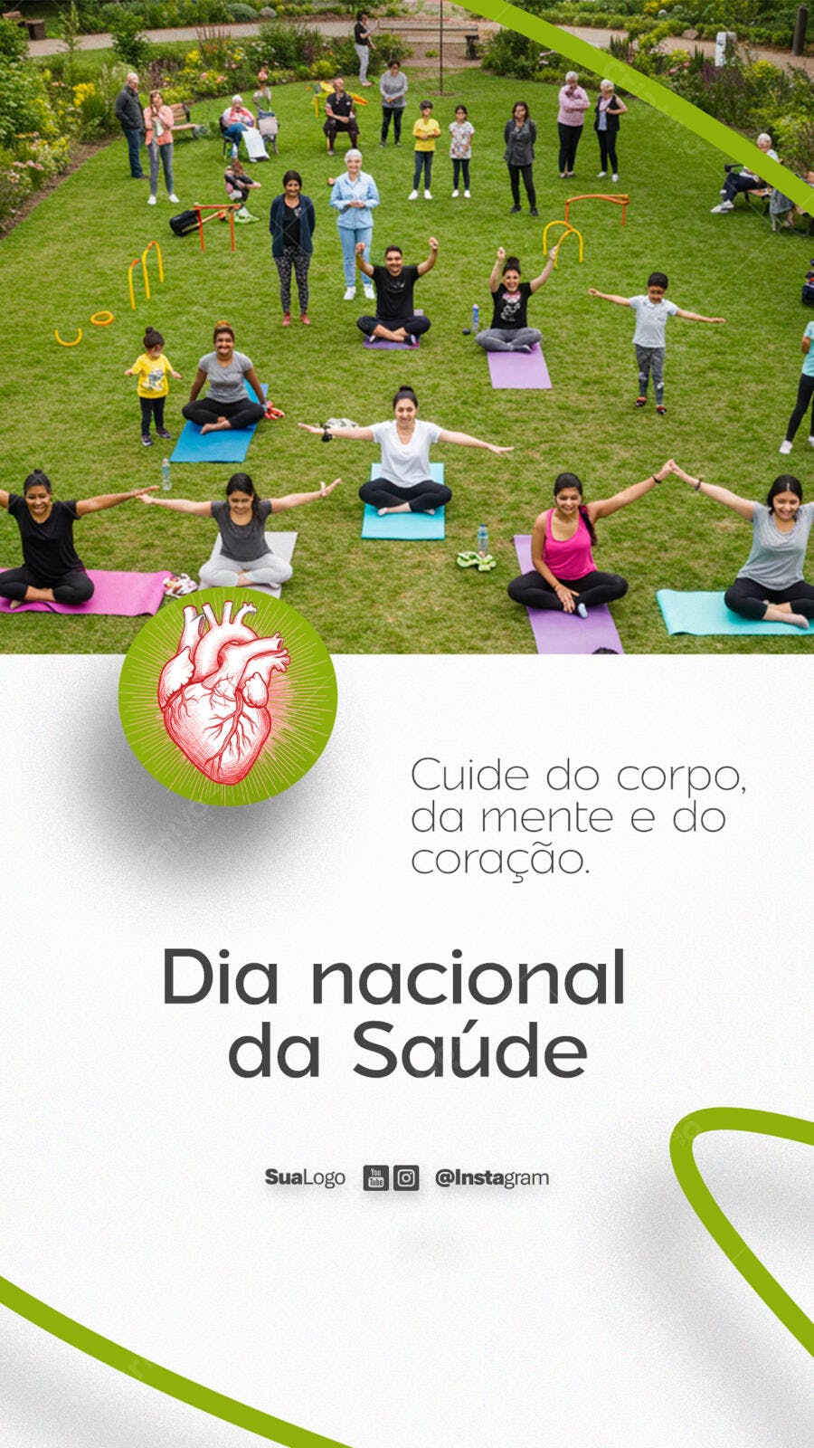 Flyer Dia Nacional da Saúde PSD Editável