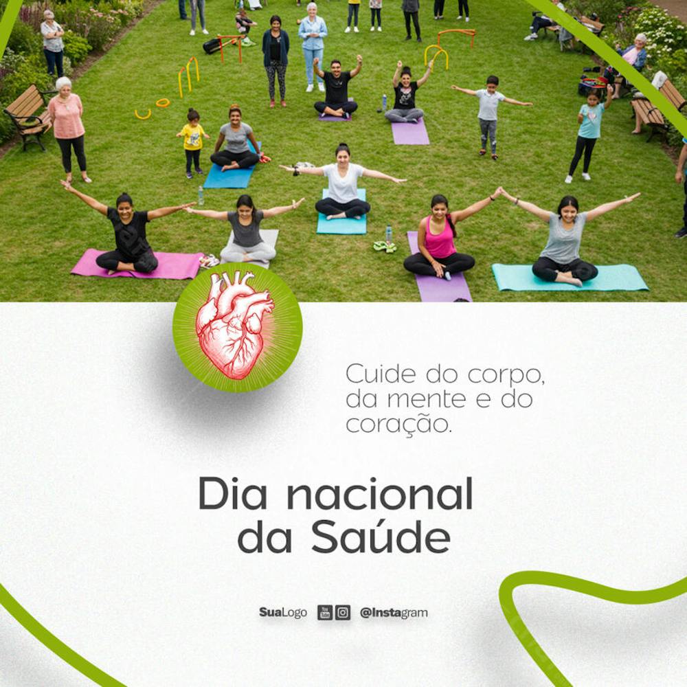 Dia nacional da saúde Flyer Social Media PSD Editável (3)