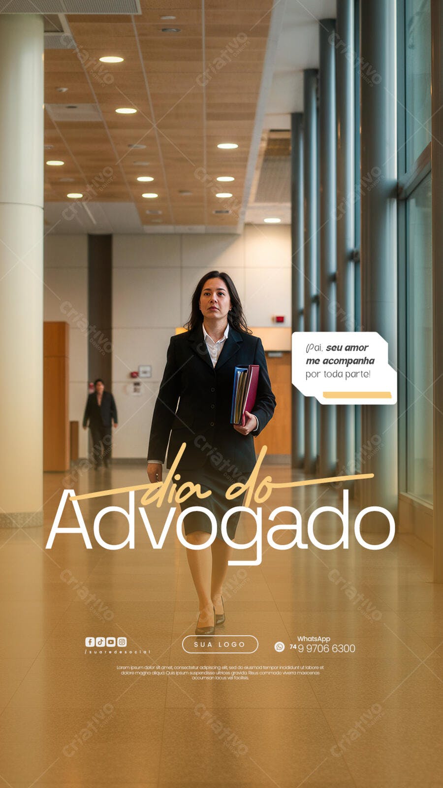 Poster Dia do Advogado PSD Editável