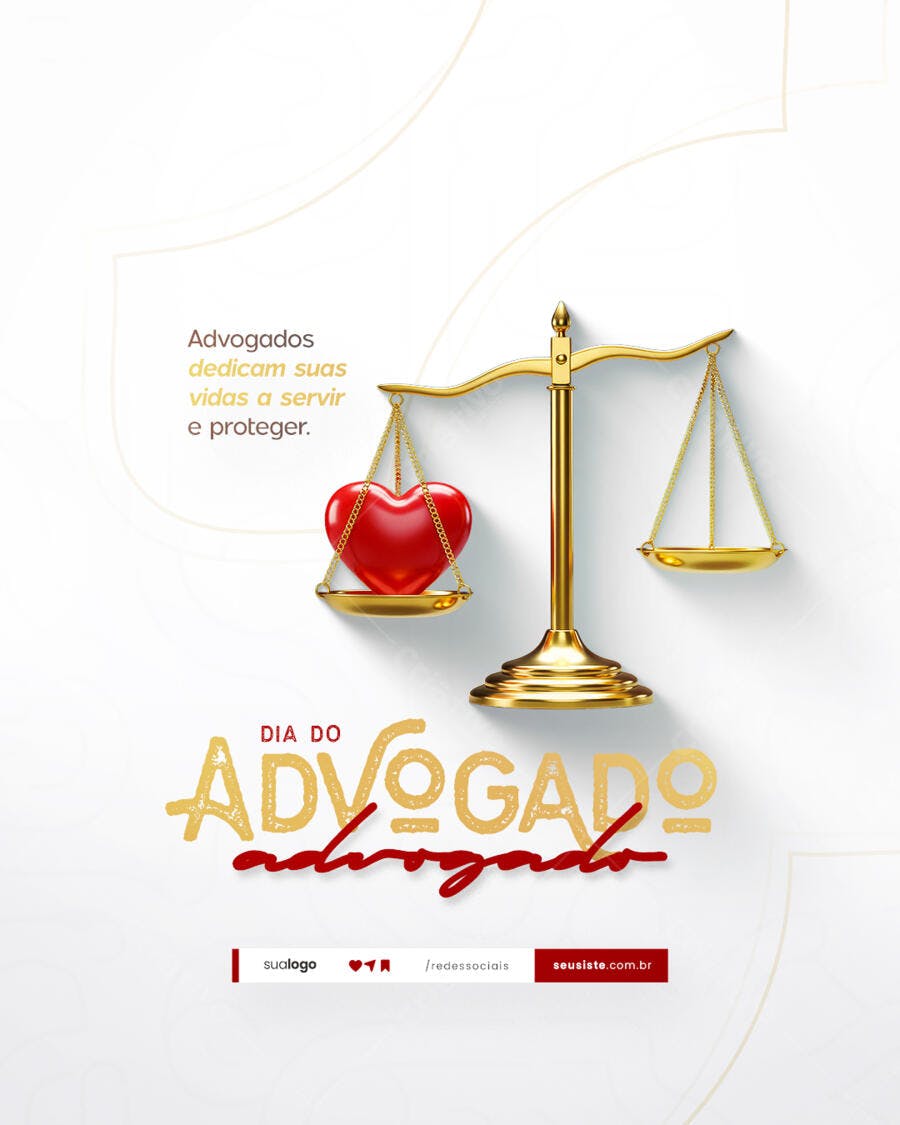 Post para o Dia do Advogado PSD Editável
