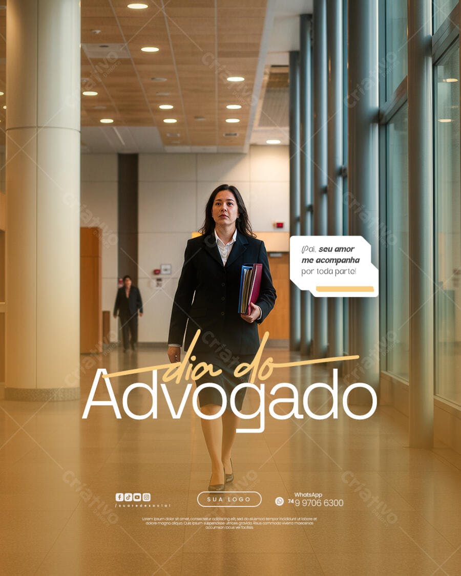 Flyer Dia do Advogado PSD Editável