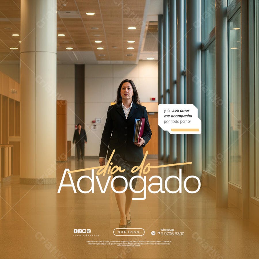 Flyer para o Dia do Advogado PSD Editável