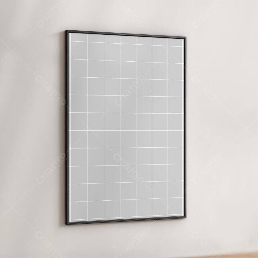 Mockup Quadro Minimalista em Parede Bege