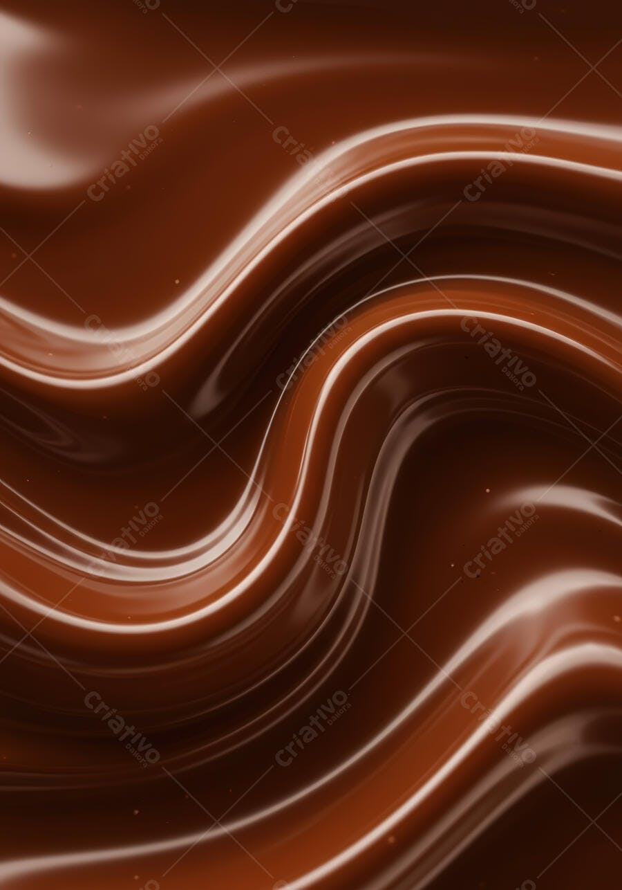Ondas de chocolate derretido
