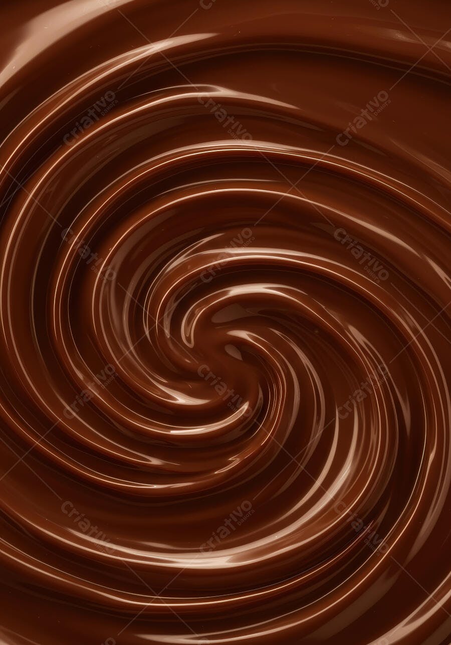 Chocolate derretido em espiral