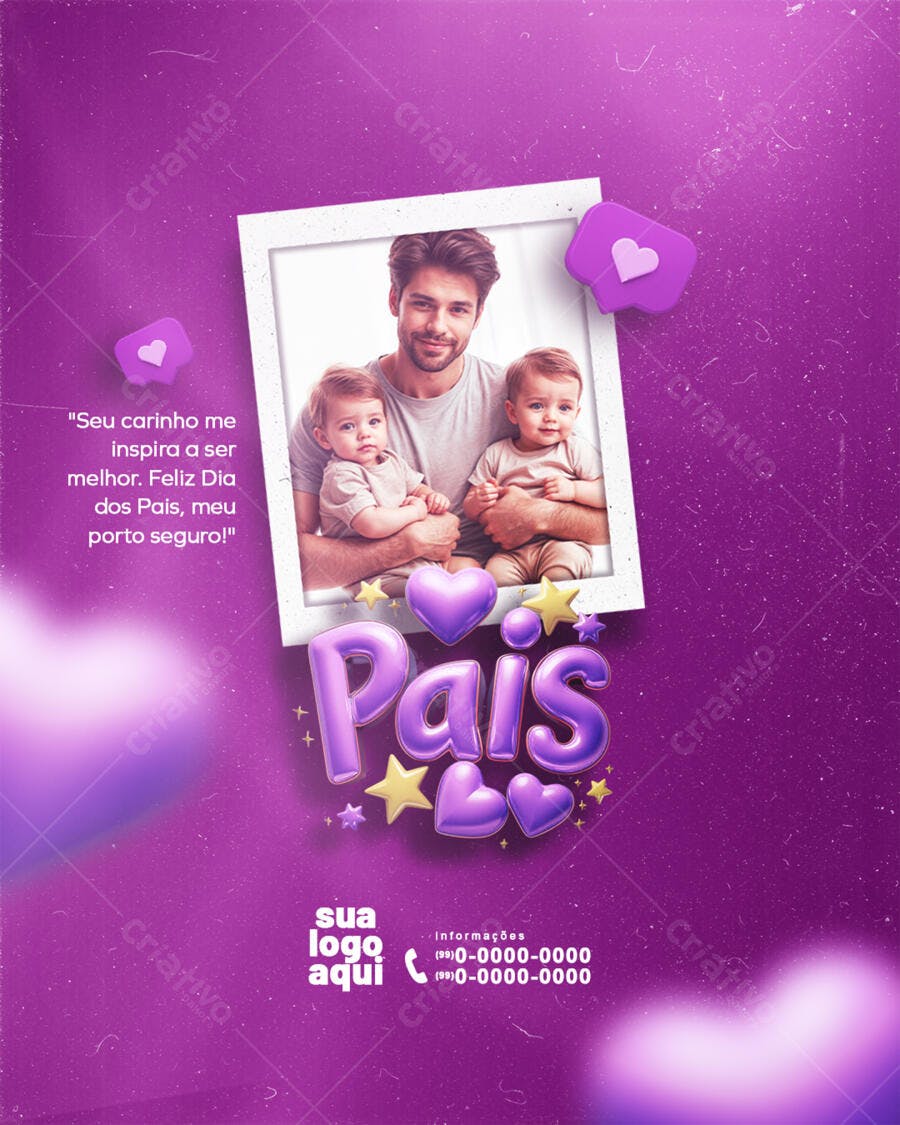 Postagem Dia dos Pais PSD Editável