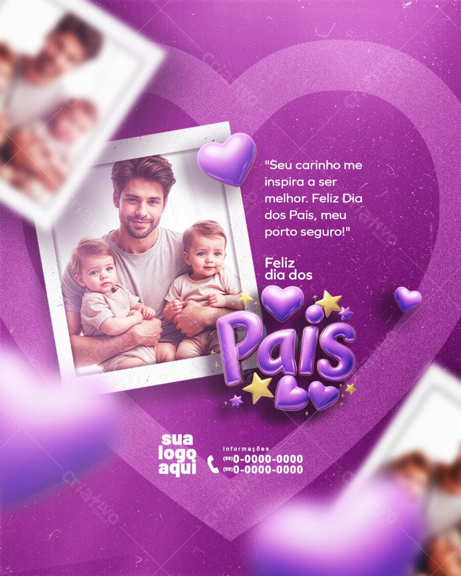 Postagem Dia dos Pais PSD Editável