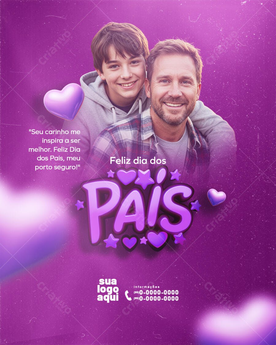 Postagem Dia dos Pais PSD Editável