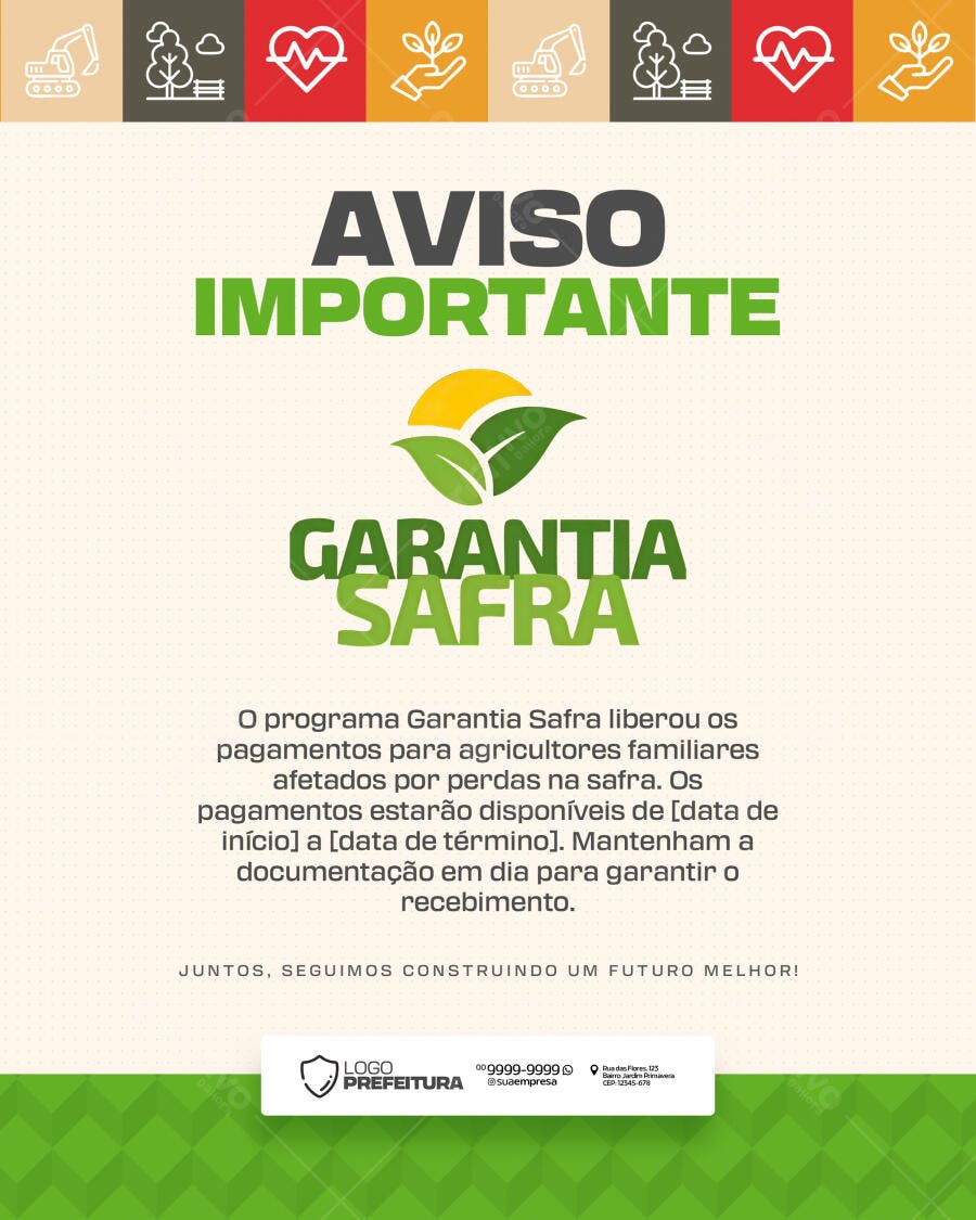 Flyer Garantia Safra PSD Editável