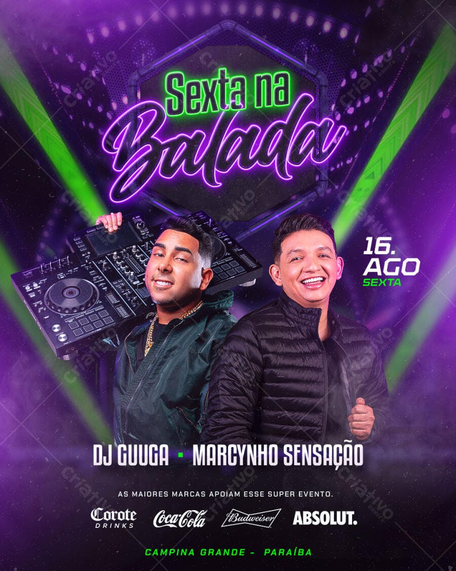 Flyer Festa DJ PSD Editável