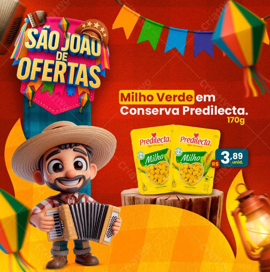 Flyer São João de Ofertas PSD Editável