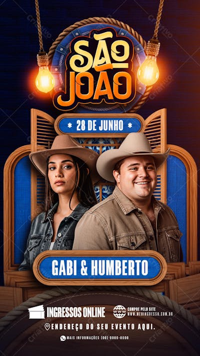 Flyer São João Story