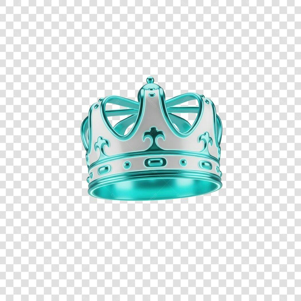 Logo PNG com fundo transparente Coroa Azul e Branca