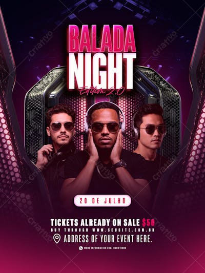 Flyer Balada Night Feed
