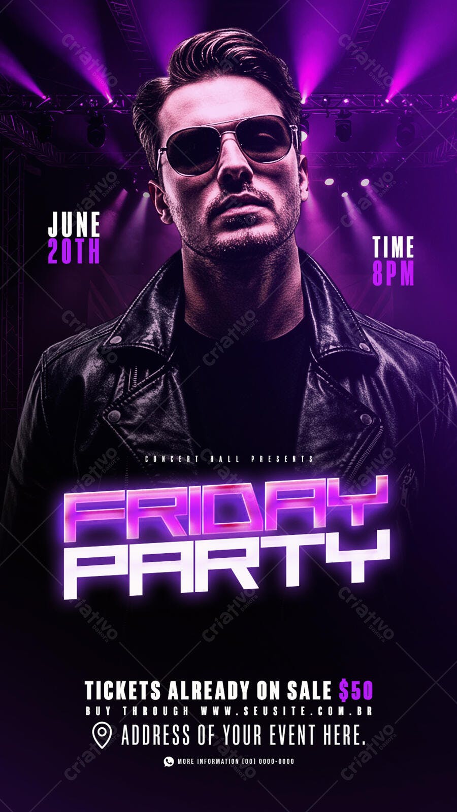 Flyer para Festa na sexta PSD Editável
