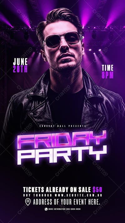 Flyer Friday Party Story