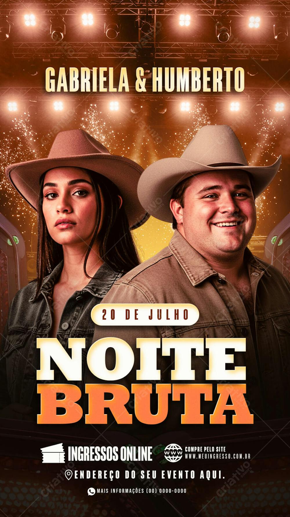 Flyer Noite Bruta Story