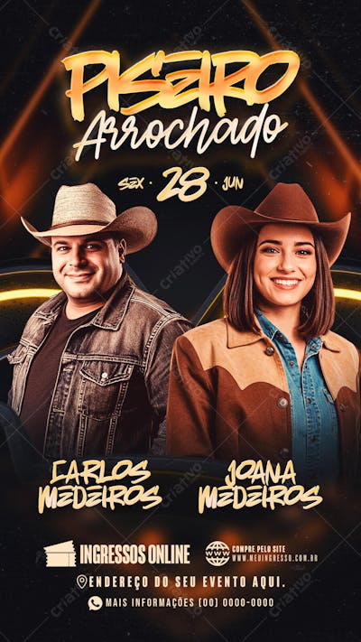 Flyer Piseiro Arrochado Story