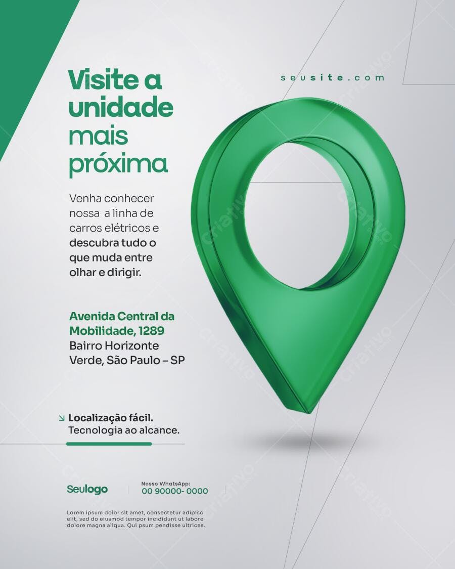 Flyer Localização Empresa PSD Editável
