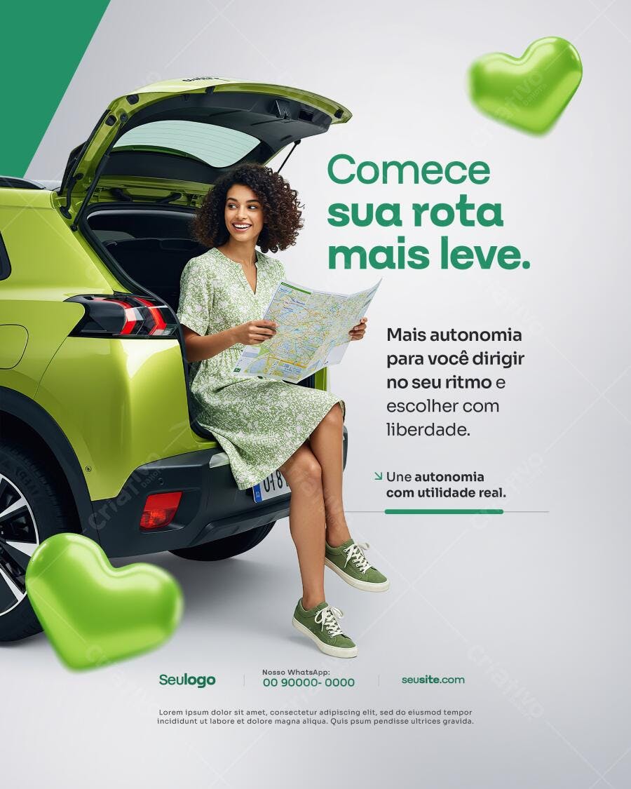 Flyer para Campanha de Viagem Leve PSD Editável