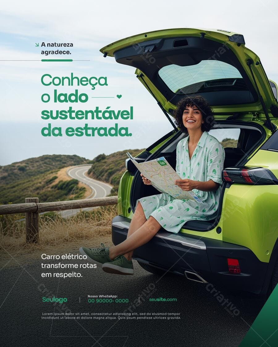 Flyer Turismo Sustentável PSD Editável