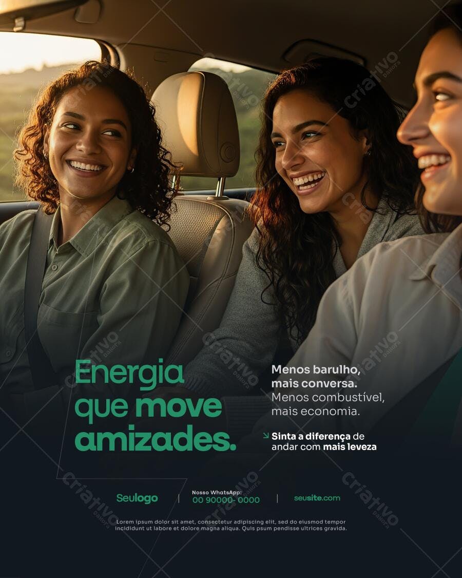 Flyer Amizade e Viagem PSD Editável