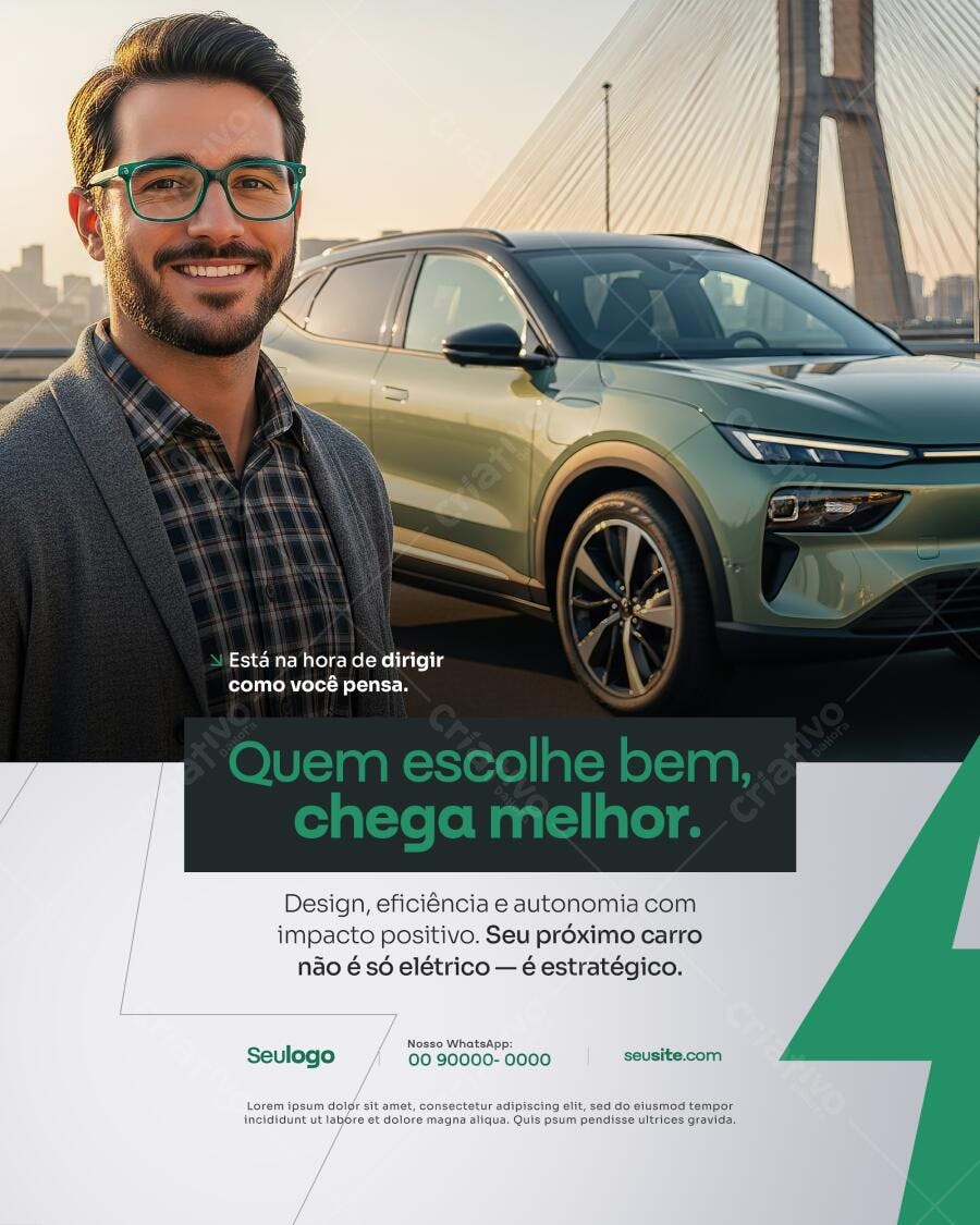 Flyer Carro Elétrico PSD Editável