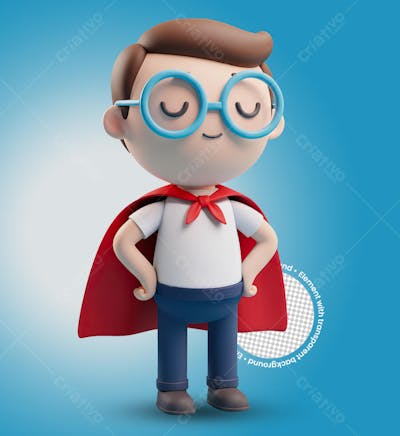 Super Pai Herói com Capa png