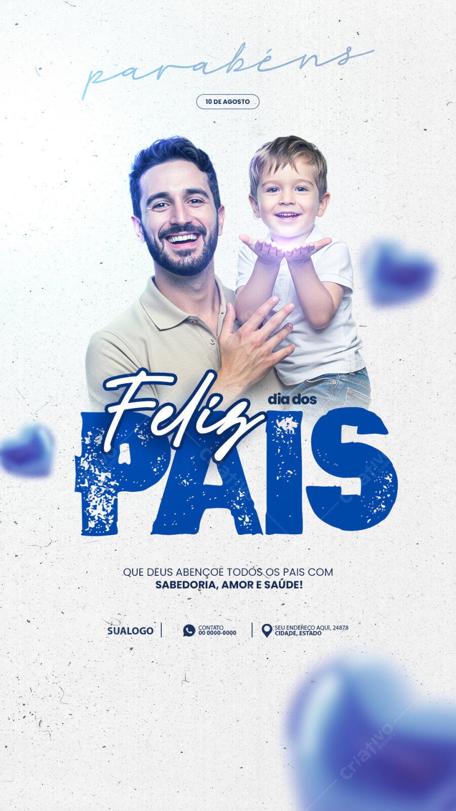 Flyer Dia dos Pais 10 de Agosto PSD Editável