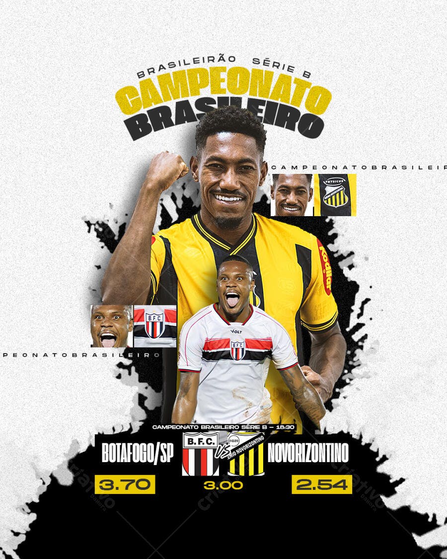 Flyer Campeonato Brasileiro Série B PSD Editável