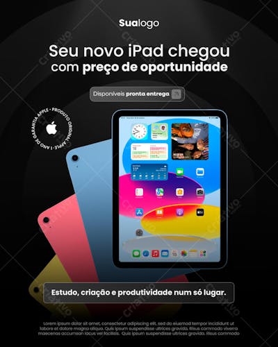 Seu novo iPad chegou - loja de iphone