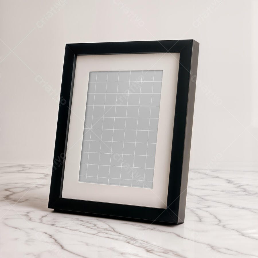 Mockup de Moldura Minimalista em Mármore