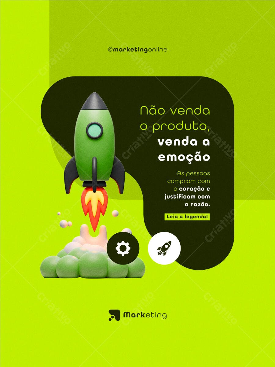 Post para Redes Sociais Marketing Verde PSD Editável
